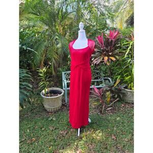 Show Stopper Red St John Formal Dress Size 8 Santana Knit
